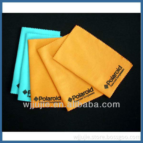logo printed microfiber suede lens cleaning cloth